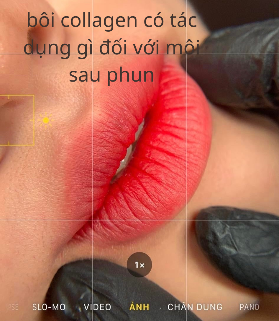 Bôi collagen dưỡng môi sau khi phun môi collagen tại Spa Tâm Lê Bình Thạnh