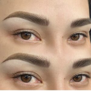 Lông mày Microblading kết hợp shading